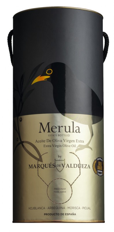 Aceite virgen extra Merula, minyak zaitun extra virgin Merula, Marques de Valdueza - 3.000ml - Bagian Aceite virgen extra Merula, minyak zaitun extra virgin Merula, Marques de Valdueza - 3.000ml - Bagian