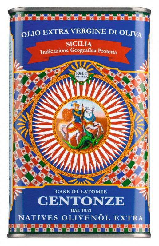 Olio Extra Vergine IGP Sicily, Extra Virgin Olive Oil IGP Sicily, Centonze - 500 ml - can Olio Extra Vergine IGP Sicily, Extra Virgin Olive Oil IGP Sicily, Centonze - 500 ml - can
