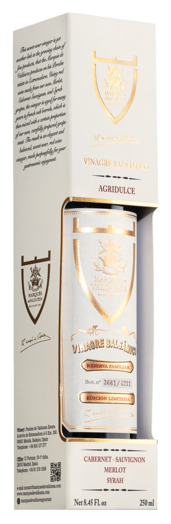 Vinagre Balsamic Agridulce Marques de Valdueza, Vinagre balsamic, Marques de Valdueza - 250 ml - Ampolla