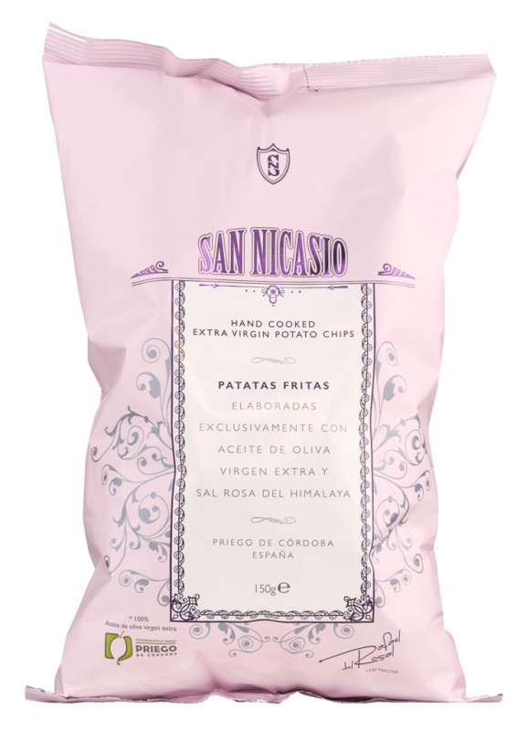 Patatas fritas, batata frita com azeite extra virgem + sal, San Nicasio - 150g - bolsa