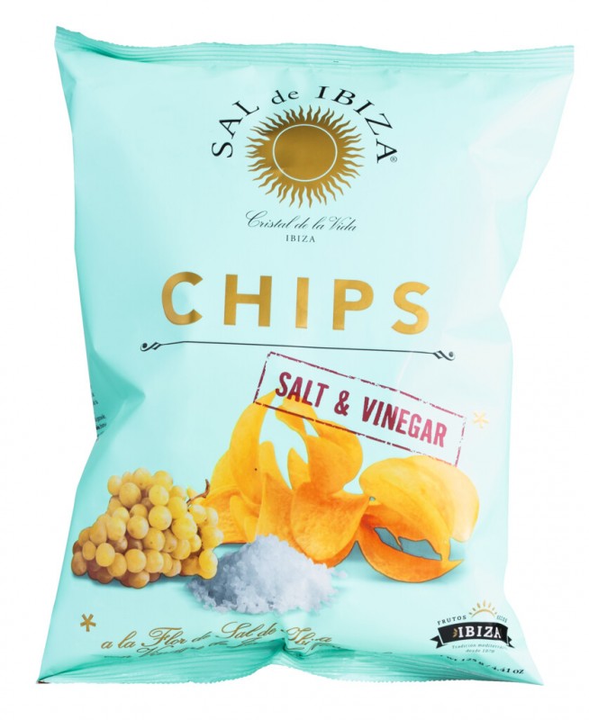 Cips s soljo in kisom, krompirjev cips s soljo in kisom, Sal de Ibiza - 125 g - Kos Cips s soljo in kisom, krompirjev cips s soljo in kisom, Sal de Ibiza - 125 g - Kos