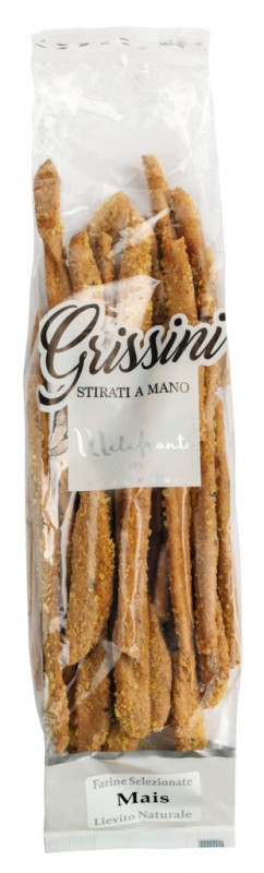 Grissini al Mais, Grissini com milho, Panificio e Biscottificio Malafronte - 250g - Pedaco Grissini al Mais, Grissini com milho, Panificio e Biscottificio Malafronte - 250g - Pedaco