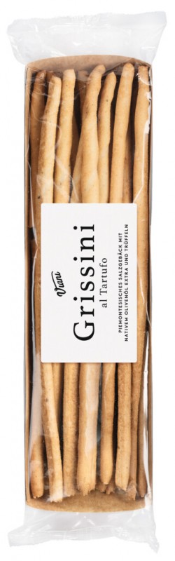 Grissini al Tartufo, torradas com azeite virgem extra e trufas, Viani - 200g - Pedaco Grissini al Tartufo, torradas com azeite virgem extra e trufas, Viani - 200g - Pedaco