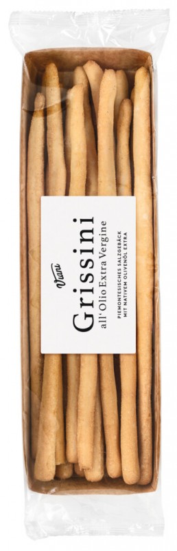 Grissini all`Olio Extra Vergine, Grissini com azeite virgem extra, Viani - 200g - Pedaco Grissini all`Olio Extra Vergine, Grissini com azeite virgem extra, Viani - 200g - Pedaco