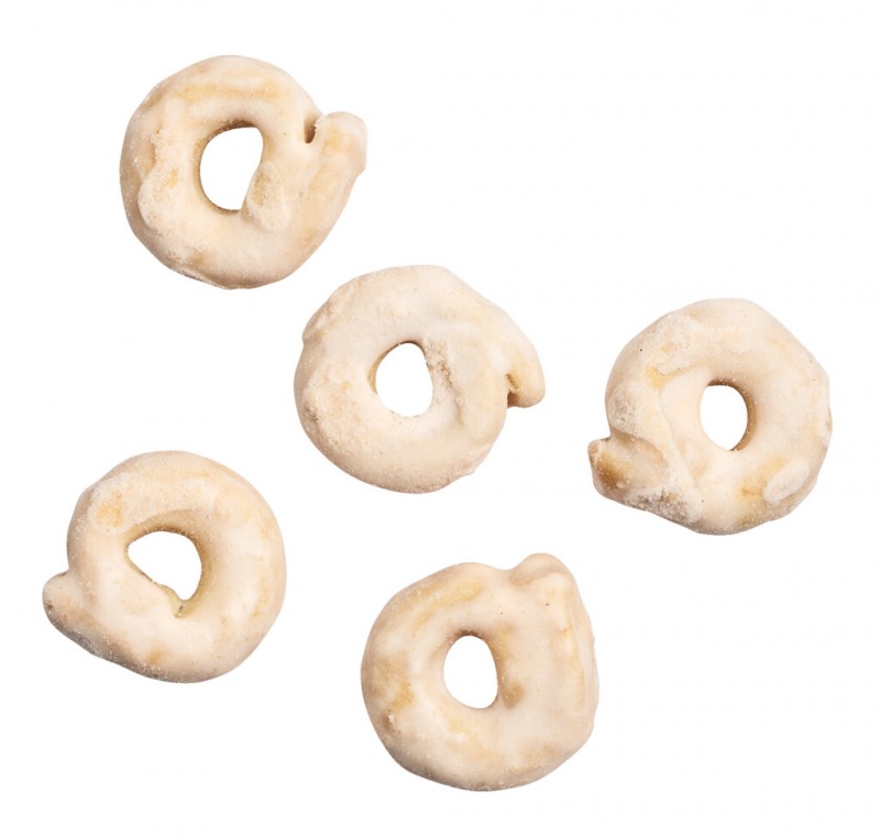 Tarallini Dolci Glassati all`Arancia, pasteis com cobertura de laranja, Terre dei Trulli - 150g - pacote