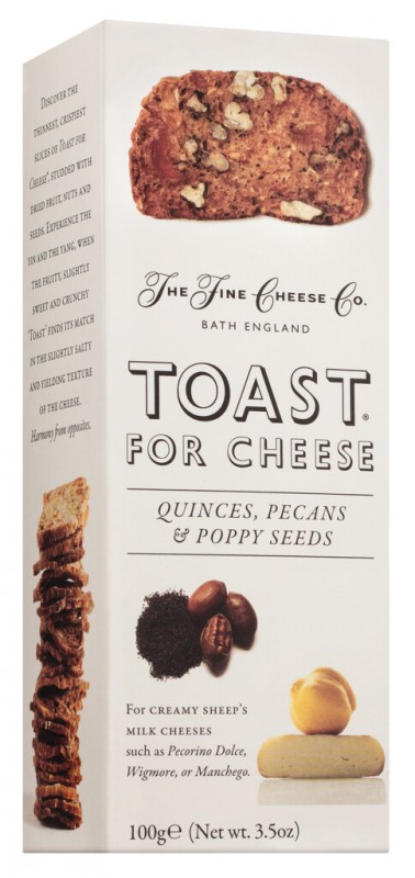 Roti bakar untuk Keju - Roti Roti Bakar Quince, Pecan dan Popi, Quince, Pecan dan Biji Popi Roti Roti Bakar, The Fine Cheese Company - 100g - bungkus Roti bakar untuk Keju - Roti Roti Bakar Quince, Pecan dan Popi, Quince, Pecan dan Biji Popi Roti Roti Bakar, The Fine Cheese Company - 100g - bungkus