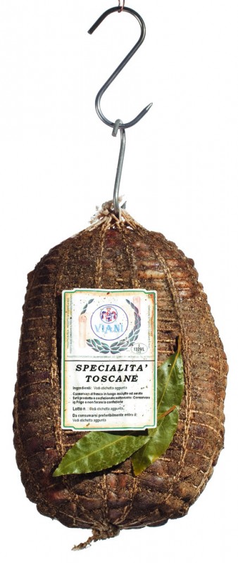 Prosciutto cinghiale, jambon de sanglier coupé en deux et aspiré, Salumificio Viani - environ 2,5 kg - pièce