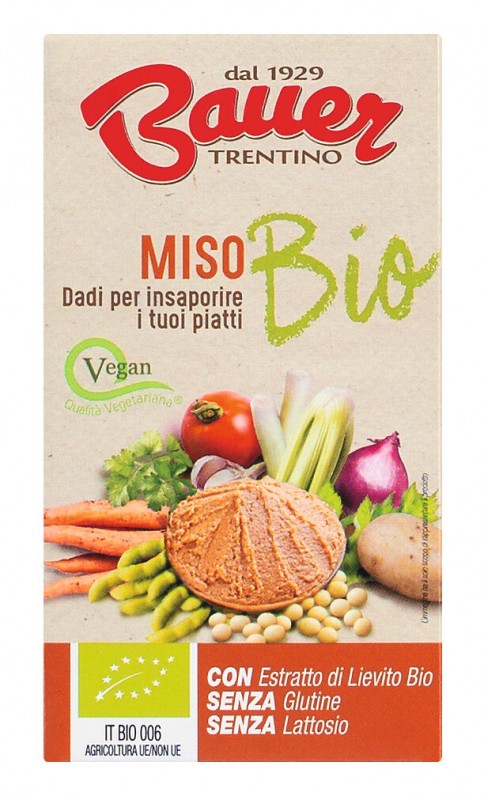 Dado per brodo vegetale con miso, Biologica, husleves kocka, miso, bio, farmer - 6x10g - csomag Dado per brodo vegetale con miso, Biologica, husleves kocka, miso, bio, farmer - 6x10g - csomag