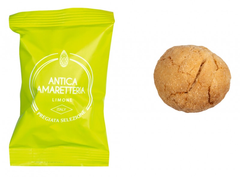 Jeruk nipis Amaretti, makaroni almond dengan lemon, Antica Amaretteria - 150 gram - Bisa Jeruk nipis Amaretti, makaroni almond dengan lemon, Antica Amaretteria - 150 gram - Bisa