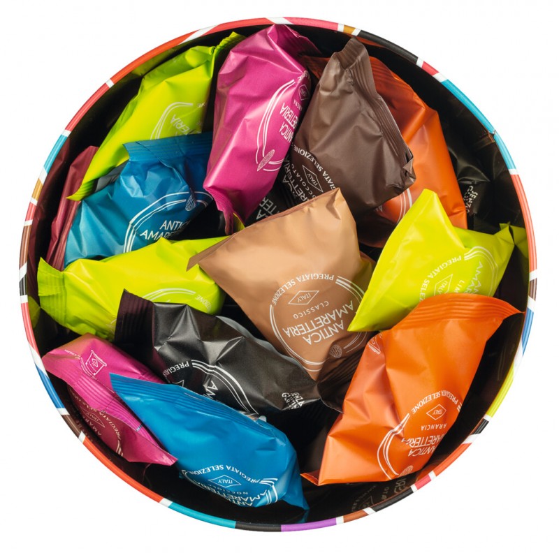 Latta assortiti, macarrones de nueces mixtas, Antica Amaretteria - 320g - poder Latta assortiti, macarrones de nueces mixtas, Antica Amaretteria - 320g - poder