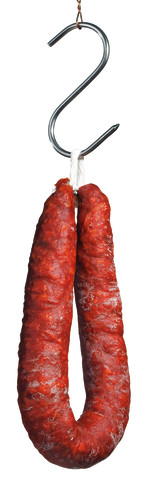 Chorizo natural, air-dried pork salami with bell pepper, mild, Alejandro - 200 g - piece