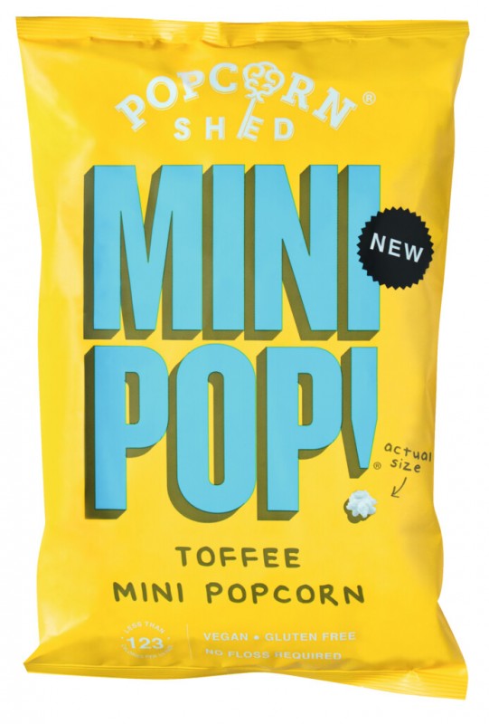 Mini Pop! Popcorn toffi, popcorn z toffi, budka z popcornem - 100g - torba Mini Pop! Popcorn toffi, popcorn z toffi, budka z popcornem - 100g - torba