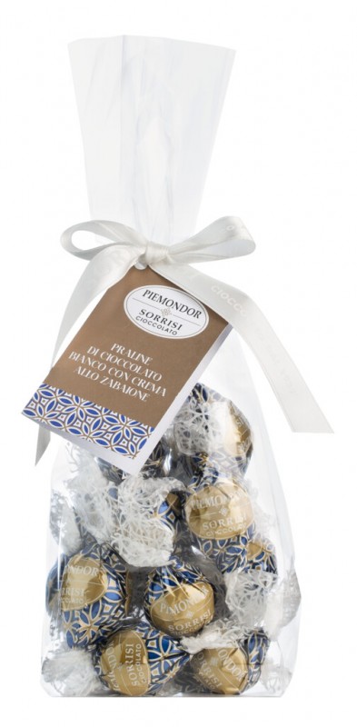 Cioccolatino allo Zabaione, coklat praline dengan isian Zabaione, Boella + Sorrisi - 200 gram - tas Cioccolatino allo Zabaione, coklat praline dengan isian Zabaione, Boella + Sorrisi - 200 gram - tas