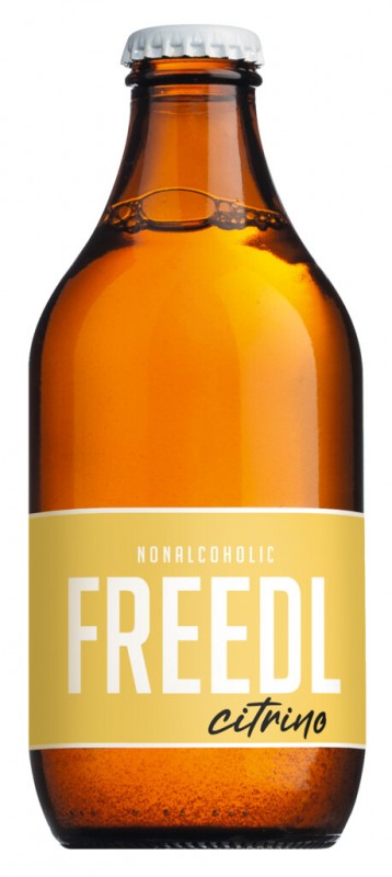 Freedl Citrino, cerveja sem alcool com limao, Freedl - 0,33L - Garrafa Freedl Citrino, cerveja sem alcool com limao, Freedl - 0,33L - Garrafa