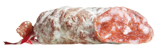 Unfuet salami from Vic, Spanish mini salamis in display, Casa Riera Ordeix - 30 x approx. 50 g - pack