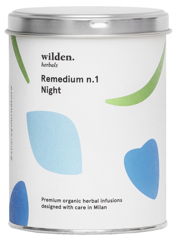 Remedio n.1 Noche, organico, mezcla de te Noche, suelto, organico, hierbas Wilden - 90g - poder Remedio n.1 Noche, organico, mezcla de te Noche, suelto, organico, hierbas Wilden - 90g - poder