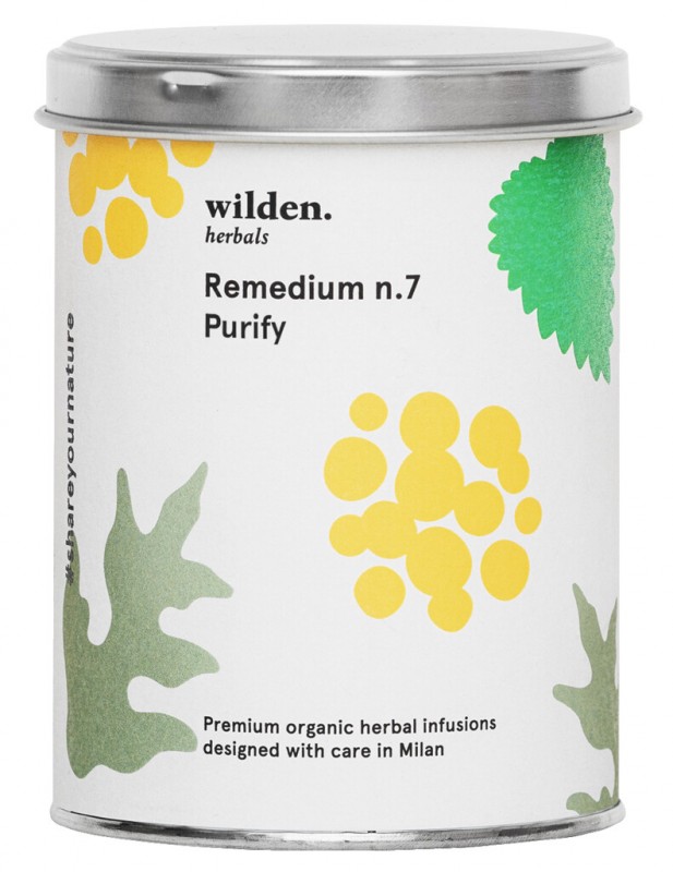 Remedium n.7 Purify, organik, perzierje caji Purify, i lirshem, organik, Wilden herbals - 90 g - mund Remedium n.7 Purify, organik, perzierje caji Purify, i lirshem, organik, Wilden herbals - 90 g - mund