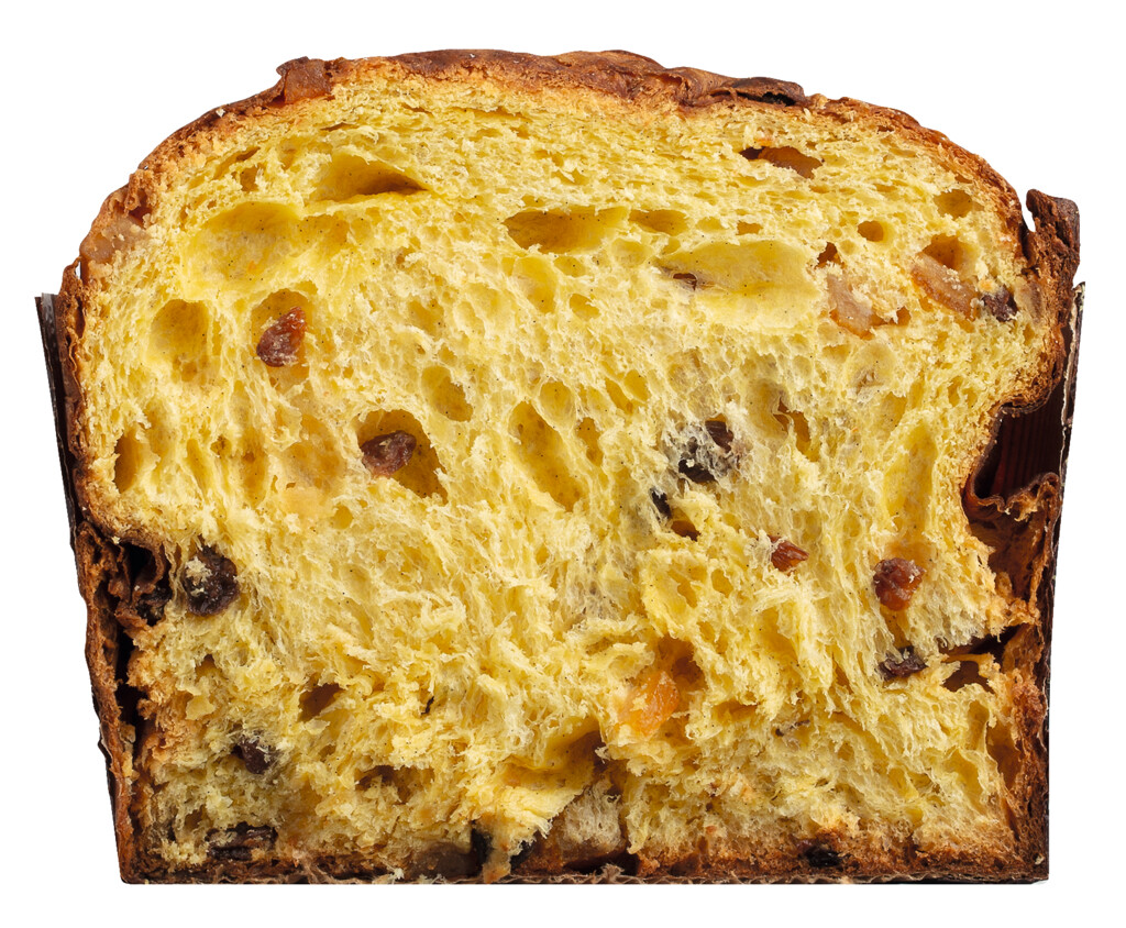 Panettone, bizcocho de levadura con piel de naranja y pasas, Renato Bosco - 1.000 gramos - Pedazo