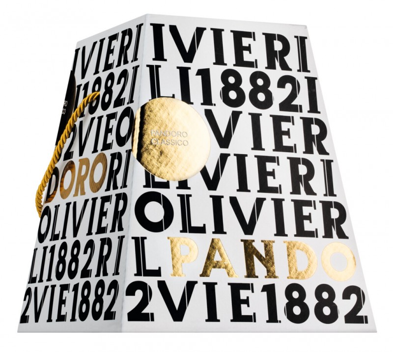 Pandoro tradizionale, pastel de levadura con pasta de piel de limon confitada, Olivieri 1882 - 750g - Pedazo Pandoro tradizionale, pastel de levadura con pasta de piel de limon confitada, Olivieri 1882 - 750g - Pedazo