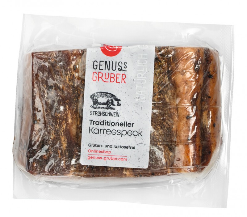 Laendbacon fra stragrise, laendbacon fra stragrise, Genuss Gruber - ca. 450 g - kg Laendbacon fra stragrise, laendbacon fra stragrise, Genuss Gruber - ca. 450 g - kg