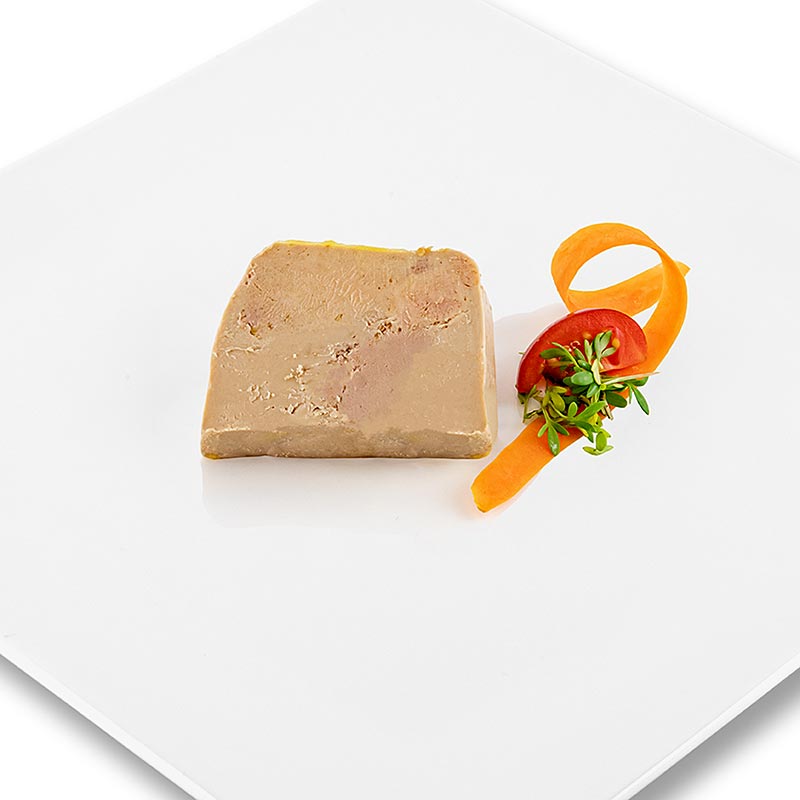 Block of goose liver, with pieces, foie gras, trapeze, semi-preserved, rougie - 180g - PE shell Block of goose liver, with pieces, foie gras, trapeze, semi-preserved, rougie - 180g - PE shell
