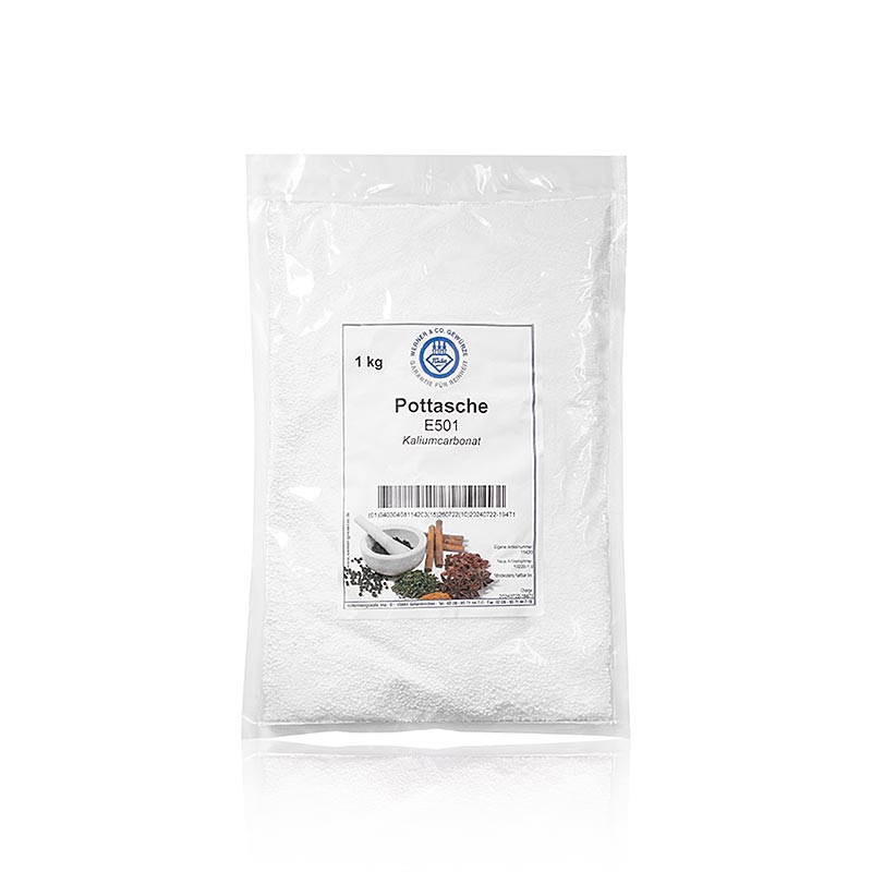 Kalium - kalium karbonat, untuk adonan roti jahe, E501 - 1kg - Tas Kalium - kalium karbonat, untuk adonan roti jahe, E501 - 1kg - Tas