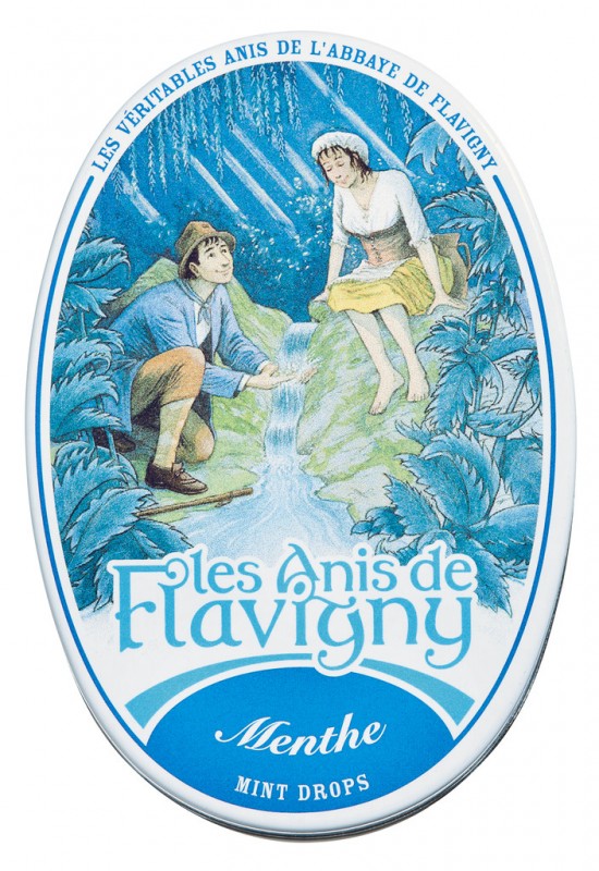 Candy Menthe, présentoir, bonbon à la menthe, présentoir, Les Anis de Flavigny - 12 x 50 g - afficher