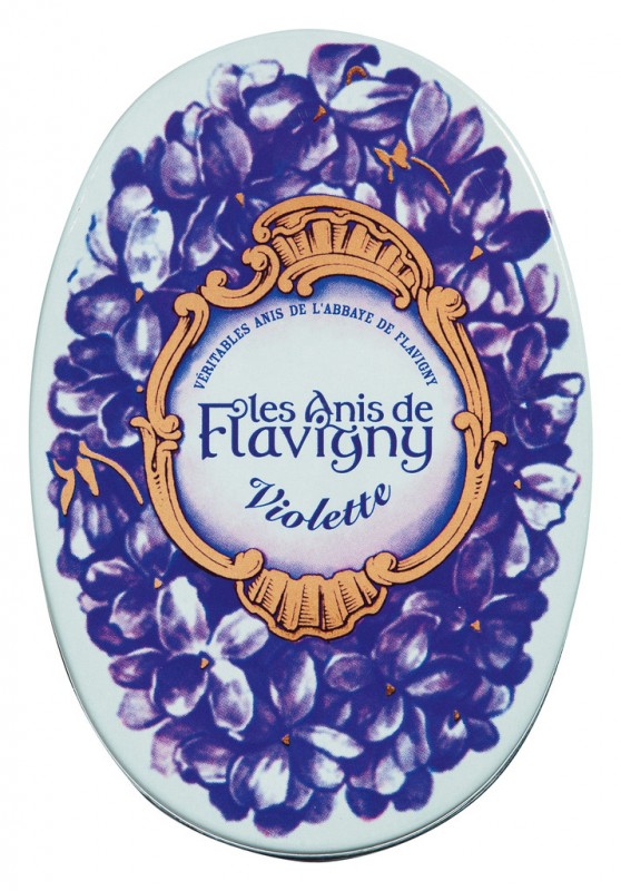 Snoepjes violet, display, snoepjes met viooltjes, display, Les Anis de Flavigny - 12 x 50 g - tonen
