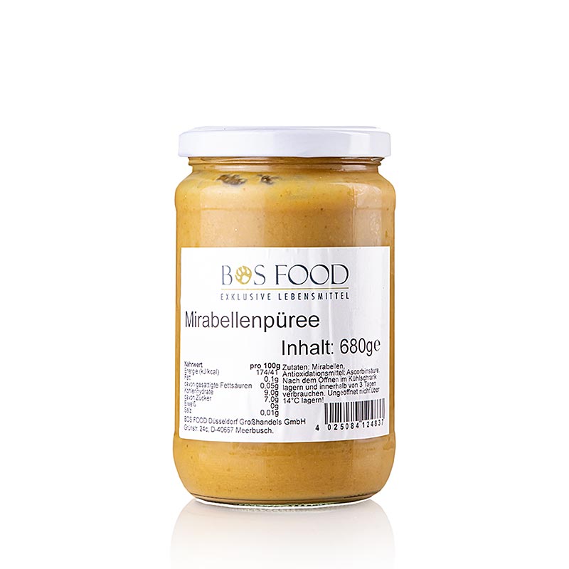 Piure/pulpa de prune Mirabelle, strecurata fin - 680 g - Sticla Piure/pulpa de prune Mirabelle, strecurata fin - 680 g - Sticla