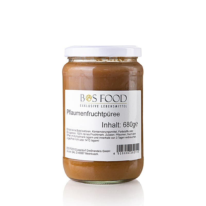Puri plum/pulpa plum, ditapis halus - 680g - kaca