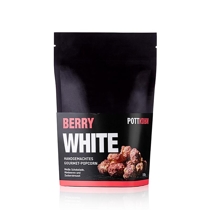 Pottkorn - Berry White, pipoca com chocolate branco e framboesas - 150g - bolsa Pottkorn - Berry White, pipoca com chocolate branco e framboesas - 150g - bolsa
