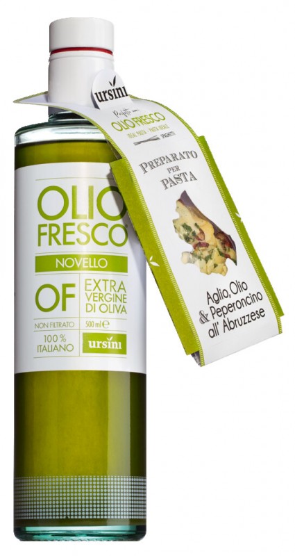 Olio extra verge di Oliva, fresc, oli d`oliva verge extra, collita fresca, Ursini, Abruzzo - 500 ml - Ampolla Olio extra verge di Oliva, fresc, oli d`oliva verge extra, collita fresca, Ursini, Abruzzo - 500 ml - Ampolla