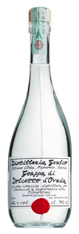 Grappa di Dolcetto d`Ovada, Grappa, Distilleria Gualco - 0,7 l - Lahev Grappa di Dolcetto d`Ovada, Grappa, Distilleria Gualco - 0,7 l - Lahev