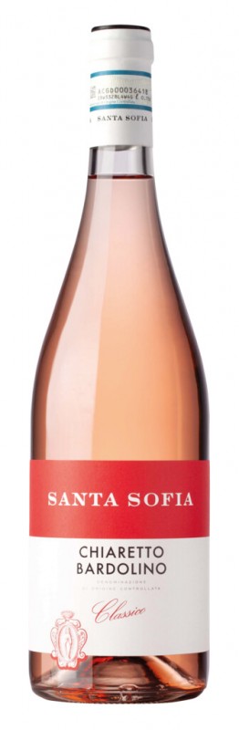 Bardolino Chiaretto DOC, ruzove vino, ocel, Santa Sofia - 0,75 l - Flasa Bardolino Chiaretto DOC, ruzove vino, ocel, Santa Sofia - 0,75 l - Flasa