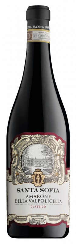 Amarone della Valpolicella classico DOCG, anggur merah, barrique, Santa Sofia - 0,75 liter - Botol Amarone della Valpolicella classico DOCG, anggur merah, barrique, Santa Sofia - 0,75 liter - Botol