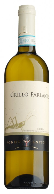Sicilia DOC Grillo Parlante, biele vino, ocel, fondo antico - 0,75 l - Flasa Sicilia DOC Grillo Parlante, biele vino, ocel, fondo antico - 0,75 l - Flasa