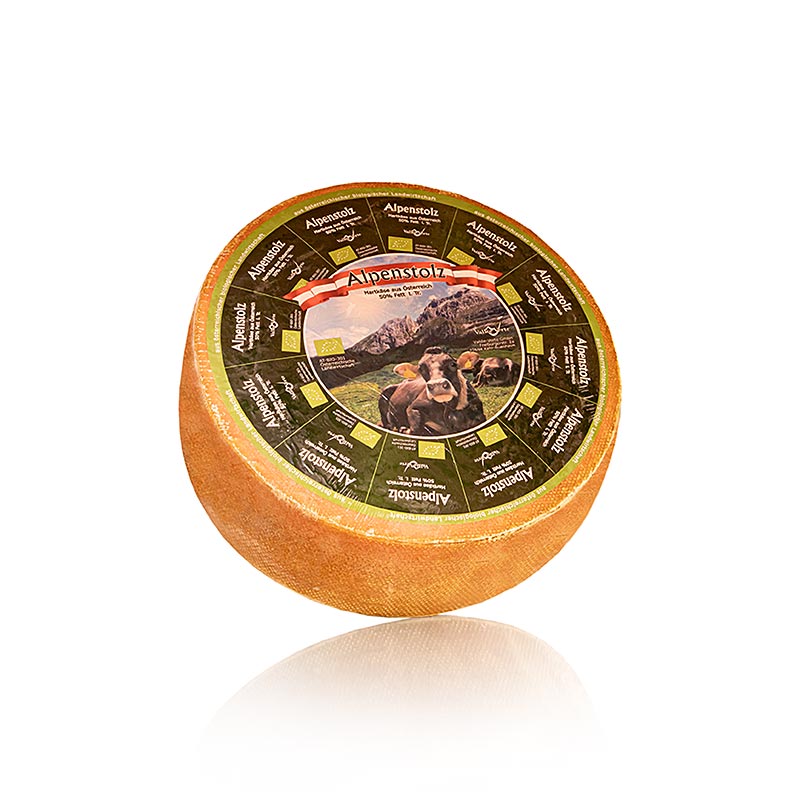 Alpenstolz, austrijski tvrdi sir, cijeli kotac, cca 4 kg, ORGANSKI - cca 4 kg - vakuum Alpenstolz, austrijski tvrdi sir, cijeli kotac, cca 4 kg, ORGANSKI - cca 4 kg - vakuum