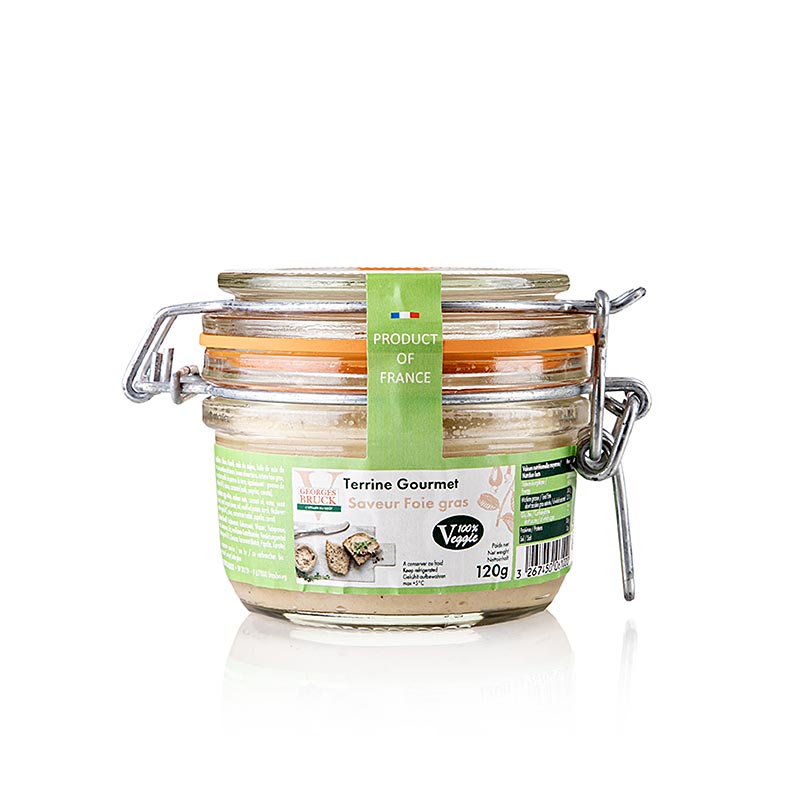 Terrine Gourmet Foie Gras, Georges Bruck, vegetarisch - 120 gram - Glas Terrine Gourmet Foie Gras, Georges Bruck, vegetarisch - 120 gram - Glas