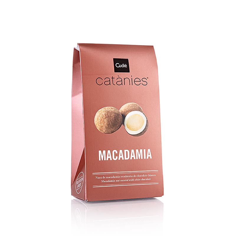 Catanies - Gekarameliseerde Macadamia in Witte Chocolade, Cudie - 80 g - doos