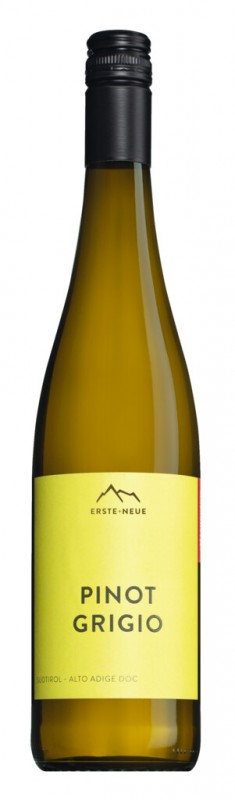 DOC Klasik Pinot Grigio Tyrolean Selatan, anggur putih, Erste + Neue - 0,75 liter - Botol DOC Klasik Pinot Grigio Tyrolean Selatan, anggur putih, Erste + Neue - 0,75 liter - Botol