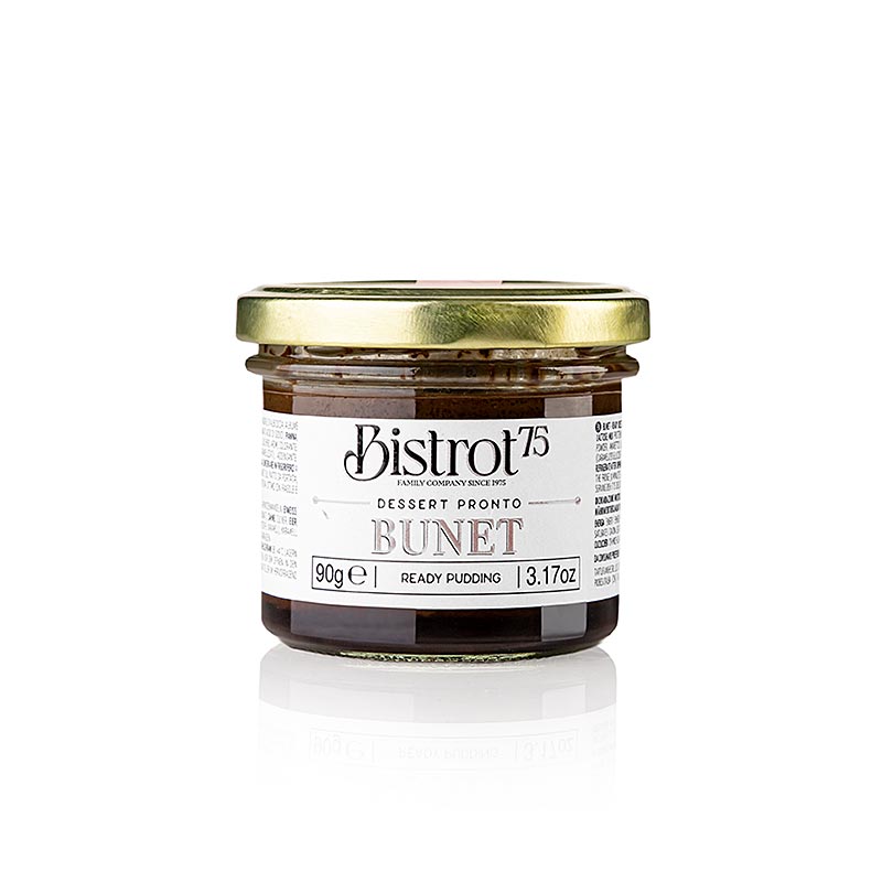 TARTUFLANGHE - Bistro 75 - Bunet - Pudim com cacau e amaretti - 90 g - Vidro TARTUFLANGHE - Bistro 75 - Bunet - Pudim com cacau e amaretti - 90 g - Vidro