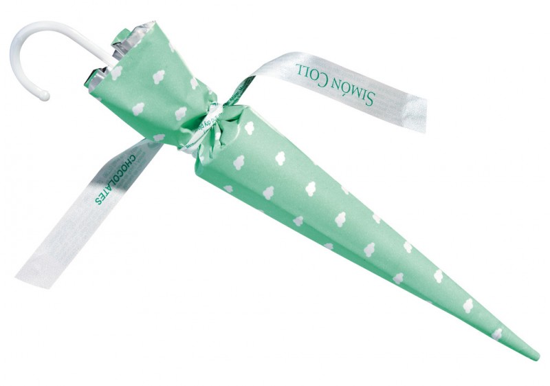 Sombrilla Pastel, display, milk chocolate umbrella, display, Simon Coll - 24 x 35 g - display Sombrilla Pastel, display, milk chocolate umbrella, display, Simon Coll - 24 x 35 g - display
