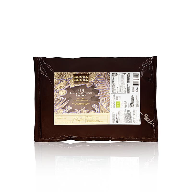 Pasiona, 41% mlecna poleva, Callets, Choba Choba, BIO - 2 kg - taska Pasiona, 41% mlecna poleva, Callets, Choba Choba, BIO - 2 kg - taska
