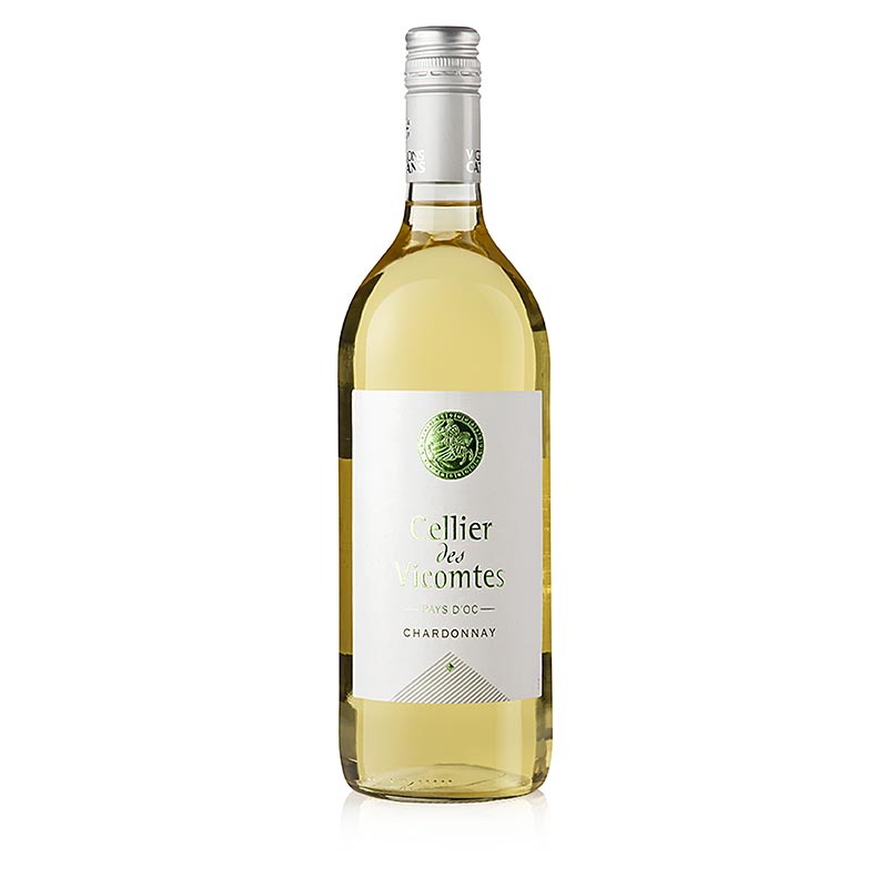 2023 Chardonnay, kering, 12,5% vol., Cellier Vicomtes - 1 liter - Botol 2023 Chardonnay, kering, 12,5% vol., Cellier Vicomtes - 1 liter - Botol