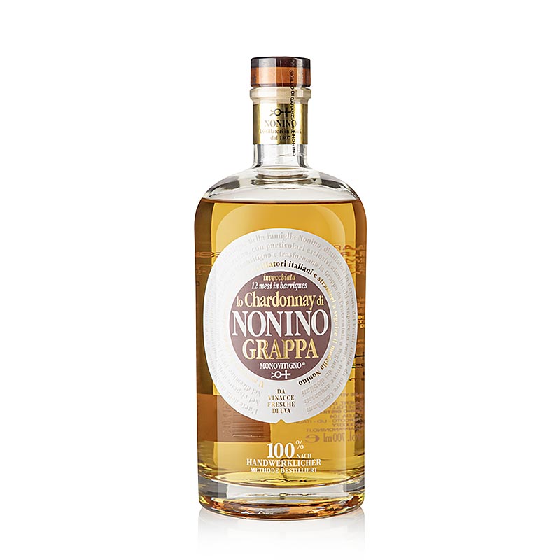 Grappa Monovitigno Lo Chardonnay Barriques, Rebsortengrappa, 41% vol., Nonino - 700 ml - Flasche Grappa Monovitigno Lo Chardonnay Barriques, Rebsortengrappa, 41% vol., Nonino - 700 ml - Flasche