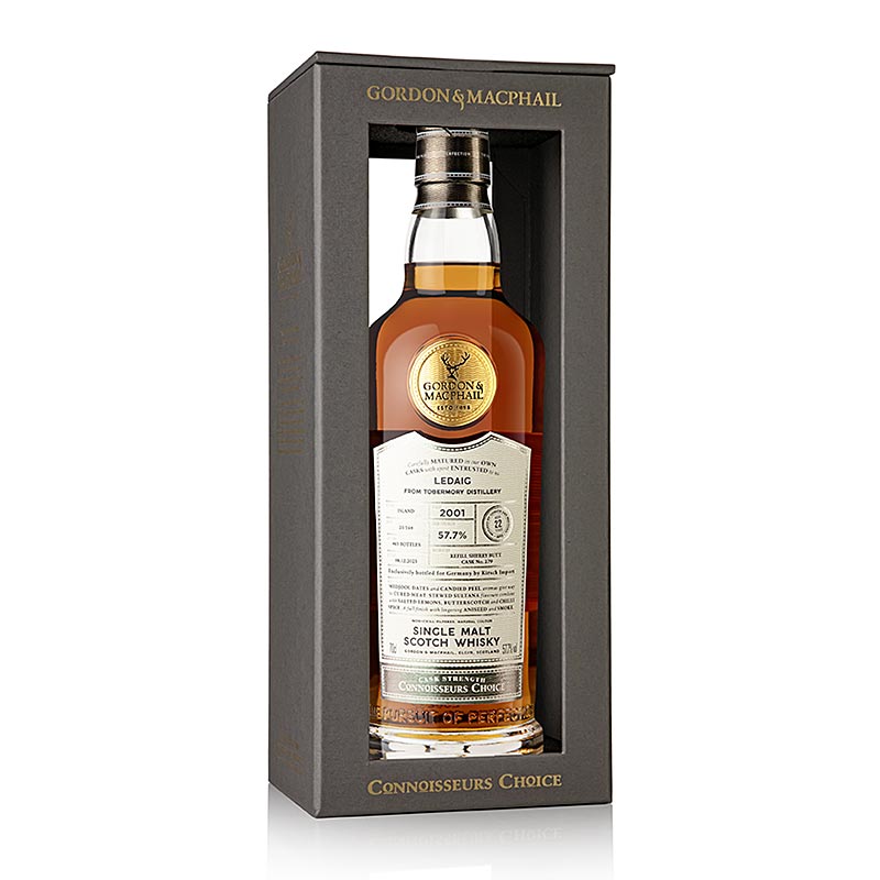 Ledaig Gordon ja MacPhail 2001/2023 Mull Single Malt Whisky 57,7 % Vol. - 700 ml - Pullo Ledaig Gordon ja MacPhail 2001/2023 Mull Single Malt Whisky 57,7 % Vol. - 700 ml - Pullo