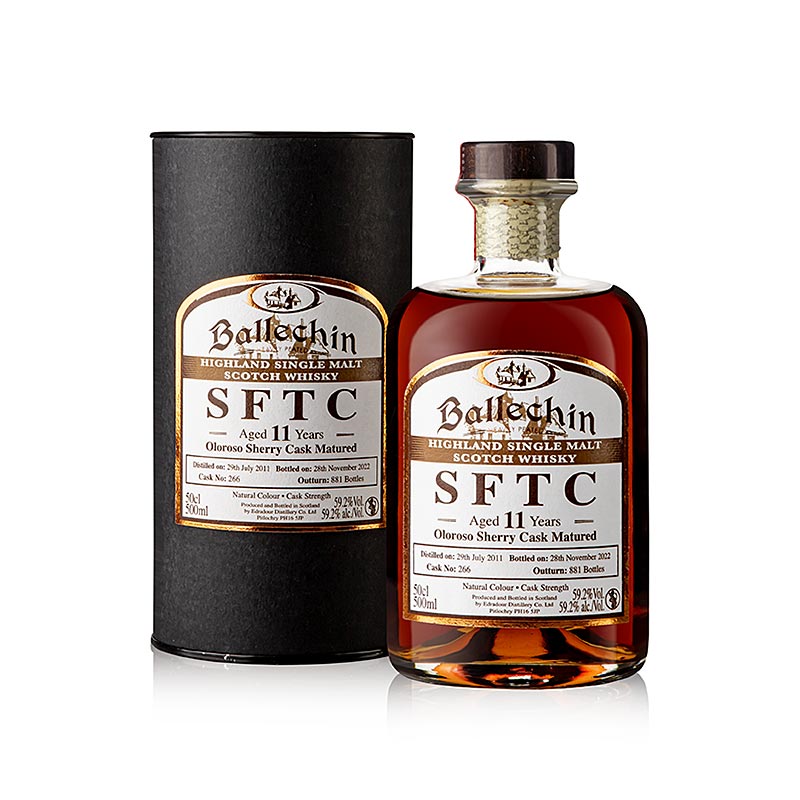 Whisky Single Malt Ballechin SFTC Oloroso Cask, 11 lat, 59,2% obj., Highland - 500 ml - Butelka Whisky Single Malt Ballechin SFTC Oloroso Cask, 11 lat, 59,2% obj., Highland - 500 ml - Butelka