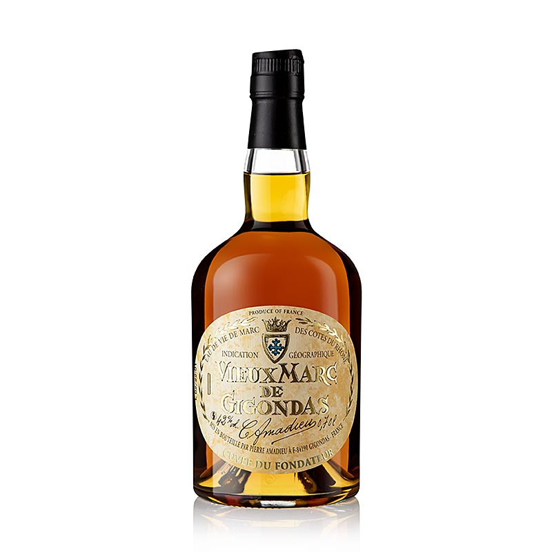 Amadieu Vieux Marc de Gigondas (aiguardent d`orujo envellit en bota) Roine 42% - 700 ml - Ampolla Amadieu Vieux Marc de Gigondas (aiguardent d`orujo envellit en bota) Roine 42% - 700 ml - Ampolla