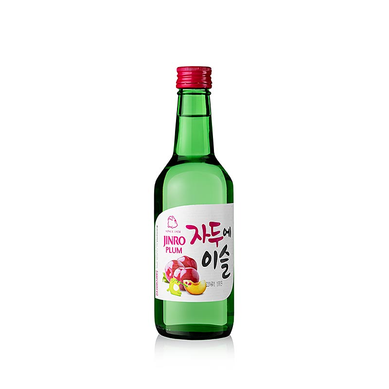 Soju Plum (prune), eau-de-vie coreenne, 13% vol., Jinro - 360 ml - Bouteille Soju Plum (prune), eau-de-vie coreenne, 13% vol., Jinro - 360 ml - Bouteille