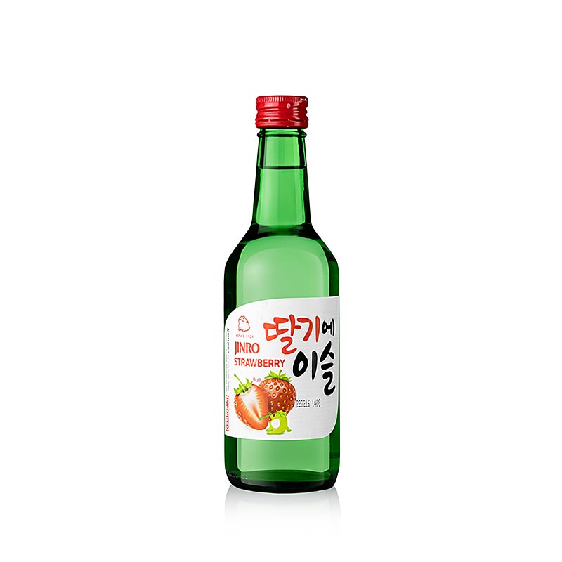Capsuni Soju (Capsuni), rachiu coreean, 13% vol., Jinro - 360 ml - Sticla Capsuni Soju (Capsuni), rachiu coreean, 13% vol., Jinro - 360 ml - Sticla